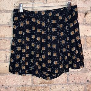 Black o.d.s. tiger shorts.
